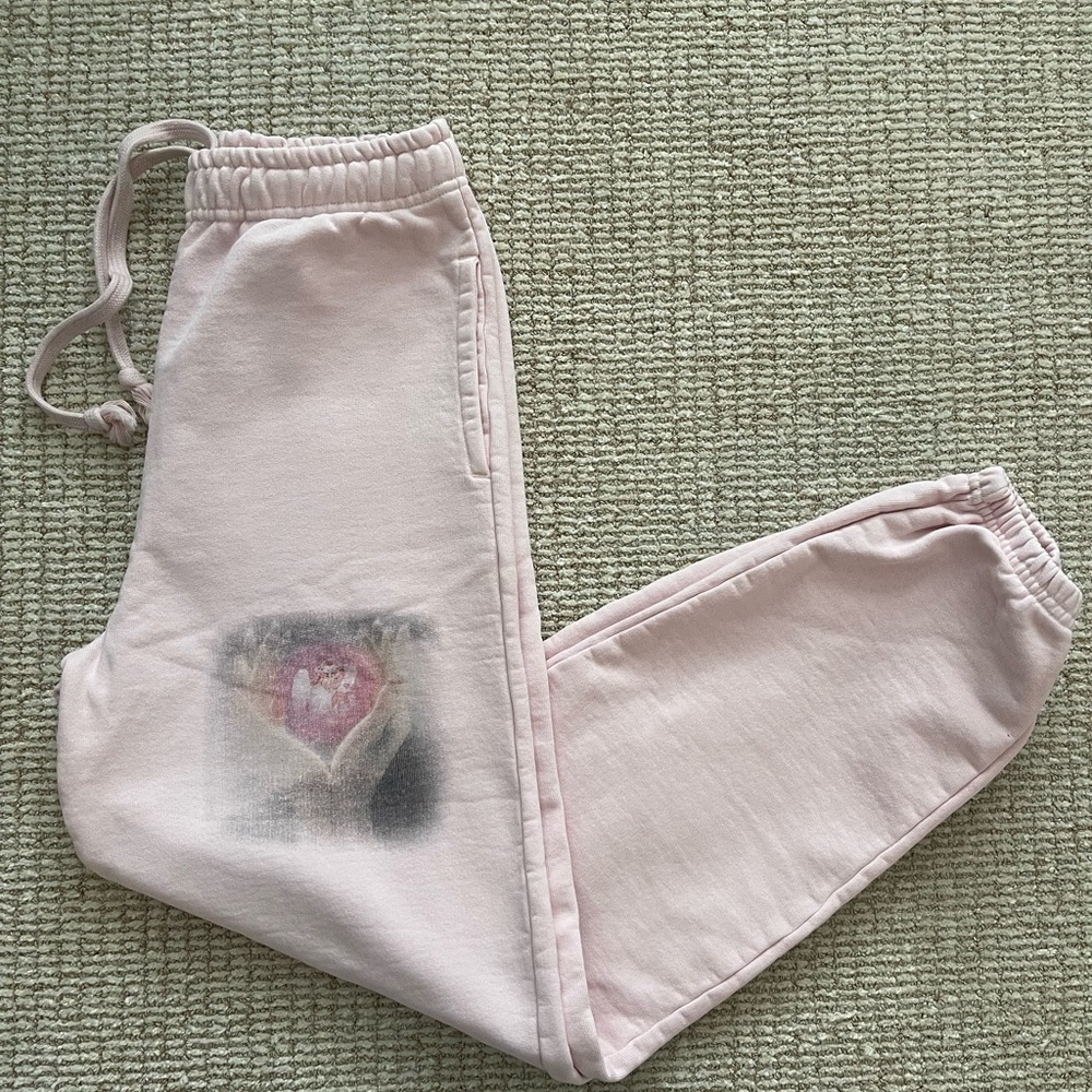 Boys Lie Pink Heart Graphic Joggers